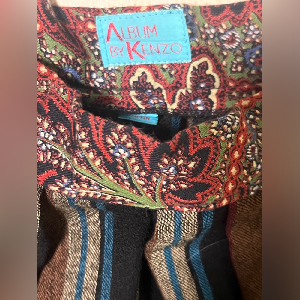 Kenzo rare vintage maxi flared boho hippie 90s wool skirt size S - Picture 2 of 14